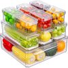 Amazon: $10.99 ($29.99) 10 Pack Fridge Organizer, Stackable Refrigerator Organizer Bins with Lids, BPA-Free