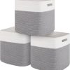 Amazon: $19.99 ($39.99) Storage Cubes 11 Inch Cotton Rope Woven Baskets for Organizing, 3-Pack