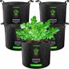 Amazon : $15.29 ($16.99) VIVOSUN 5-Pack 5 Gallon Grow Bags Heavy Duty 300G Thickened Nonwoven Plant Fabric Pots with Handles