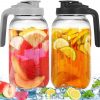 Amazon: $16.49 ($32.99) 2 Pack Glass Pitchers with Lid, 64 oz Sun Tea Pitcher, Half Gallon Mason Jar Pitcher with Wide Mouth