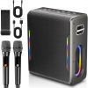 Amazon: $60.99 ($299.99) Karaoke Machine with Two Wireless Microphones, Powerful Portable Bluetooth Speaker