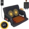 Amazon: $65.99 ($109.99) Heated Massage Stadium Seat, 3 Level Heating and Massage 25 Inch Bleacher Chair