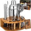 Amazon:  $16.98 ($33.96) Cocktail Shaker Set with Stand | Perfect Bartender Kit for Home and Bar