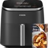 Amazon : $67.49 ($119.99)  COSORI Air Fryer 9-in-1, Compact & Large 6-Qt, Fast Turbo Modes, 90-450°F Evenly Results with Precise Temperature Control, 95% Less Oil, Roast, Bake, Dry, Reheat, Frozen, Broil, Proof, Grey
