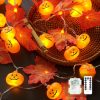 Amazon: $7.99 ($15.99) Halloween String Lights 30-LED Pumpkin Maple Leaf Decor Lights 15 FT 8 Modes