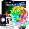 Amazon : $19.99 ($29.99)  phopollo 200ft(4 Rolls of 50 ft) Led Lights for Bedroom Sync with Music, Led Strip Lights Compatible with Alexa and Google Home