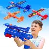 Amazon:$13.99 ($29.99)3 Pack Airplane Launcher Toys, 2 Flight Modes LED Foam Glider Catapult Plane, Outdoor Flying Toy for Kids, Birthday Gifts for Boy Girl 6+ Year Old, B-Day Party Supplies