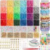 Amazon: $3.99 ($7.99) 6000+PCS Clay Beads Bracelet Making Kit,24 Color DIY Flat Preppy Beads