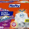 Amazon: $11.44 ($15.99) Hefty Ultra Strong Tall Kitchen Trash Bags, Fabuloso Scent, 13 Gallon, 80 Count