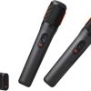 Amazon:$99.95 ($149.95)JBL PartyBox Wireless Mic - 2X Digital Wireless Microphones, Rechargeable Battery (20hrs - 700mAh), Clear Voice, Crisp Sound, Stable 2.4GHz Connection, Compatible with All PartyBox Speakers (Black)