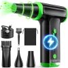 Amazon:$30.99 ($89.99)Compressed Air Duster-Stepless Adjustable 110,000RPM Electric Cleaner for Keyboard, PC Cleaning, Rechargeable Cordless Jet Dry Blower Replace Canned Air Compressed Air Cans - Green