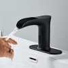 Amazon:$49.49 ($98.99)Touchless Bathroom Sink Faucet Automatic Sensor Tap Mixer with Deck Plate (Black)