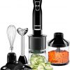 Amazon :$45.61 ($49.99)Chefman Electric Spiralizer & Immersion Blender/Vegetable Slicer 6-in-1 Food Prep Combo Kit, Includes 3 Spiralizing Blade Attachments, Zoodle Maker; Grate, Ribbon, Spiral, Blend, Chop, and Puree