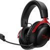 Amazon:$72.24 ($149.99)HyperX Cloud III Wireless – Gaming Headset for PC, PS5, PS4, up to 120-hour Battery, 2.4GHz Wireless, DTS Spatial Audio, 53mm Angled Drivers, Memory Foam, Durable Frame, 10mm Microphone, Black/Red