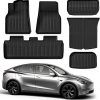 Amazon:$93.49 ($109.99)OEDRO Floor Mats Fit for Tesla Model Y 2024-2020 TPE Custom Fit All Weather Model Y Automotive Interior Cargo Liners Trunk Mats Accessories for Model Y 5-Seat (NOT fit 7-Seat) 6 Pcs Car Mats Set