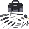Amazon:$26.79 ($34.19)Amazon Basics 65 Piece Home Basic Repair Tool Kit Set With Bag, Silver, Black