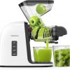 Amazon:$79.99 ($109.99)Cold Press Juicer, Slow Masticating, High-Yield Juice Extractor Maker, Wide Dual-Feed, Anti-Clog Reverse Function, Easy Clean for Fruits, Veggies, Wheatgrass & Celery, White