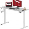 Amazon : $89.99 ($199.99)  SANODESK Electric Standing Desk 48x24 Inch Height Adjustable Stand Up Desk Home Office Computer Workstation Sit Stand Home Office Desk with Splice Board (White Frame + White Top)