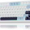 Amazon : $32.33 ($78.89)  AULA F75 75% Wireless Mechanical Keyboard,Gasket Hot Swappable Custom Keyboard,Pre-lubed Reaper Switches RGB Backlit Gaming Keyboard,2.4GHz/Type-C/BT5.0 Mechanical Keyboard (White & Blue)