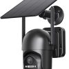 Amazon : $39.99 ($59.99) WiFi Security Cameras Wireless Outdoor Solar Powered with 360° Rotation Viewing, Phone Remote Access, 2K Live Video, Color Night Vision, PIR Motion Detection& Siren Alarm for Home Security