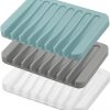 Amazon: $3.99 ($9.99) Self Draining Soap Dishes, 3 Pcs Silicone Soap Saver, Waterfall Drainer Soap Holder