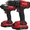 Amazon : $99.00 ($149.00)  CRAFTSMAN V20 MAX Cordless Drill and Impact Driver, Power Tool Combo Kit with 2 Batteries and Charger (CMCK200C2AM)