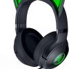 Amazon:$69.99 ($99.99)Razer Kraken Kitty V2 USB Wired RGB Headset: Chroma Kitty Ears - Stream Reactive Lighting - HyperClear Cardioid Mic - Triforce 40 mm Drivers - 7.1 Surround Sound - Classic Black
