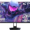 Amazon : $199.99 ($249.99)  KTC 27'' 240hz Gaming Monitor 1440p(2560× 1440) 144Hz 1ms Fast HVA HDR400 130% sRGB HDMI & DisplayPort AdaptiveSync VESA Tilt Eye Care