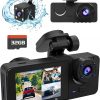 Amazon: $27.00 ($89.99) 3 Channel Dash Cam Front Rear, 4K Full UHD Dash Camera for Cars