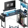 Amazon:  $54.99 ($109.99) 42 Inch L Shaped Gaming Desk with DIY Pegboard, Computer Desk with Adjustable Monitor Stand