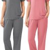 Amazon: $14.79 ($36.99) 2 Pack Womens Pajama Sets Short Sleeve with Long Pant Pjs Sleepwear