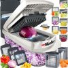 Amazon:$24.87 ($59.97)Mueller Pro-Series 10-in-1, 8 Blade Vegetable Chopper, Onion Mincer, Cutter, Dicer, Egg Slicer with Container, French Fry Cutter Potato Slicer, Home Essentials & Kitchen Gadgets, Salad Chopper