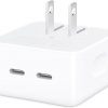 Amazon :$39.99 ($59.00)Apple 35W Dual USB-C Port Compact Power Adapter