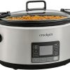 Amazon:$63.99 ($89.99)Crock-Pot 7-Quart Slow Cooker, Portable Programmable with Timer, Locking Lid, Stainless Steel; an Essential Kitchen Appliance, Perfect for Families and Gatherings