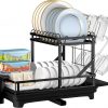 Amazon: $15.74 ($34.99) Dish Drying Rack, Stainless Steel Large Dish Racks for Kitchen Counter, 2 Tier Collapsible