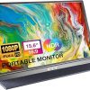 Amazon : $59.99 ($129.99)  KYY Portable Monitor 15.6inch 1080P FHD USB-C, HDMI Computer Display HDR IPS Gaming Monitor w/Premium Smart Cover & Screen Protector, Speakers, for Laptop PC MAC Phone PS4 Xbox Switch