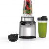 Amazon : $59.99 ($99.99) Ninja BN401 Nutri Pro Compact Personal Blender, Auto-iQ Technology, 1000-Peak-Watts, for Frozen Drinks, Smoothies, Sauces & More, with (2) 24-oz. To-Go Cups & Spout Lids, Cloud Silver