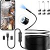 Amazon:$14.84 ($39.99)Endoscope Camera with Light, 1920P HD Borescope Camera with 8 Adjustable LED Lights, 16.4ft Semi-Rigid Snake Camera with Light, IP67 Waterproof 7.9mm Inspection Camera for iOS and Android
