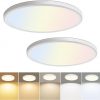 Amazon:$18.67 ($29.97)2 Pack 3200lm LED Flush Mount Ceiling Light 12 Inch, 5CCT adjustable,Super Slim 0.87 inch led ceiling light fixture for Bedroom, Living Room, Dining Room (White, 2-Pack)