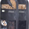 Amazon :$11.54 ($20.99)BALEINE 60'' Garment Bag with 3 Storage Pockets, Double Zip Top Opening, 5'' Side Widened Travel Bag for Dresses, Suit, Coats Travel Essential (2 Pack)