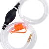 Amazon:$7.99 ($15.99)KATUMO Siphon Pump, Upgraded 15MM Enlarged Caliber Gasoline Siphon Hose Siphon Fuel Hand Pump for Gasoline, Oil, Diesel & Water with Hoses, Pinch Clips, Hose Retainer, Brass Extender