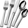Amazon:$75.99 ($299.99)Mikasa, Harmony Flatware Service for 12, 65 Piece Set, 18/10 Stainless Steel, Silverware Set with Serving Utensils