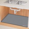 Amazon :$17.54 ($26.99)BALEINE Under Sink Mat for Kitchen Waterproof, Food Grade Silicone Under Kitchen Sink Mat, Cabinet Shelf Drip Tray Undersink Mat, Under Sink Liner for Kitchen, Bathroom (Grey, 34