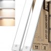 Amazon:$11.99 ($19.99)ROMECH Under Cabinet Light, 92 LED 3 Color Temps Motion Sensor Light Indoor, 2200mAh Under Cabinet Lighting Wireless with USB Charging, 11.8 Inch Closet Light (11.8'', 2 Pack)