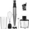 Amazon:$29.99 ($39.99)Immersion Blender Handheld Corded Hand Blender 1100W, Trigger Variable Speed 5 in 1 Stick Blender, Emulsion Blender with Chopper, Whisk and Frother for Soup, Baby Food and Smoothies