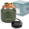 Amazon:$12.99 ($25.99)Insulated Food Jar,24 OZ Leakproof Insulated Food Soup Container,Stainless Steel Vacuum Thermal Insulated Hot Lunch Containers for Adults Wide Mouth Food Jar for Hot Cold Food(Green)