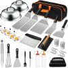 Amazon:$27.99 ($48.99)35PCS Griddle Accessories Kit, Flat Top Grill Accessories Set for Blackstone and Camp Chef, Grill Spatula Set with Enlarged Spatulas, Basting Cover, Scraper for Outdoor Barbecue