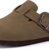 Amazon : $29.98 ($59.99) CUSHIONAIRE Hana Slip-On Buckle Clog with Cork Footbed +Memory Foam, Wide Widths Available