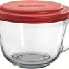 Amazon: $12.00 ($26.99) Branded AH Batter Bowl, 2 Quart Glass Mixing Bowl with Red Lid