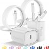 Amazon: $4.24 ($9.99) 2Pk Fast Charger for iPhone Charger Fast Charging 6ft Lightning Cable w/ 20W USB C Charger Block